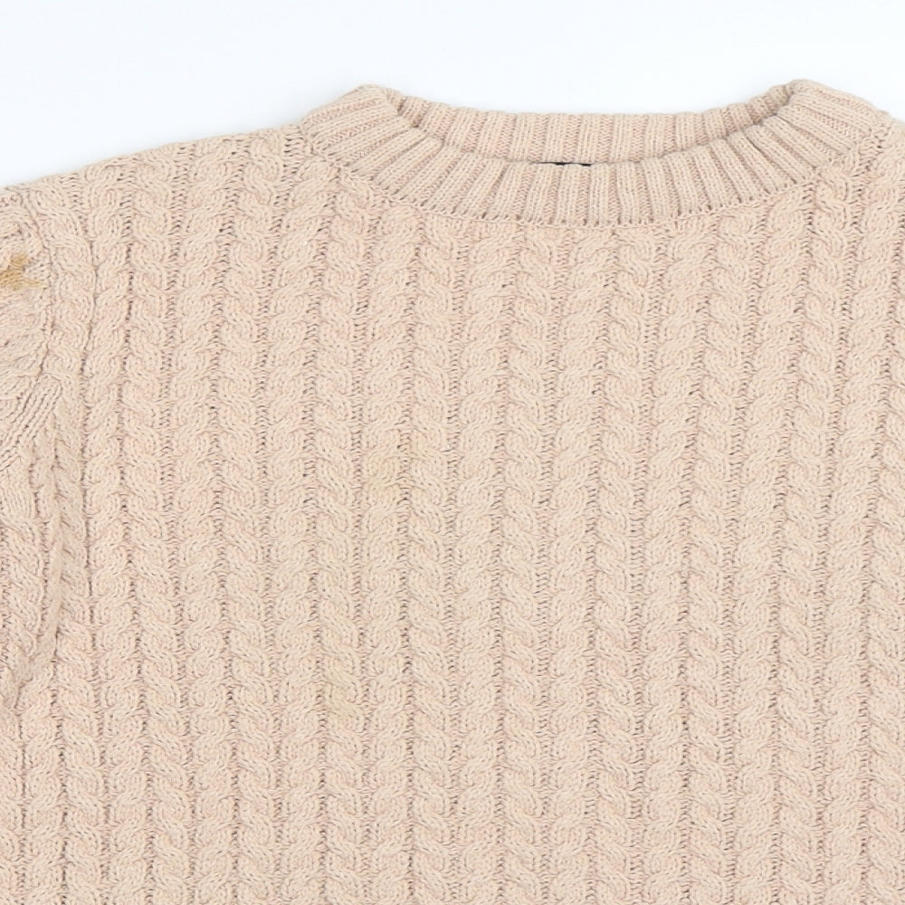 Zara Womens Beige   Pullover Jumper Size M