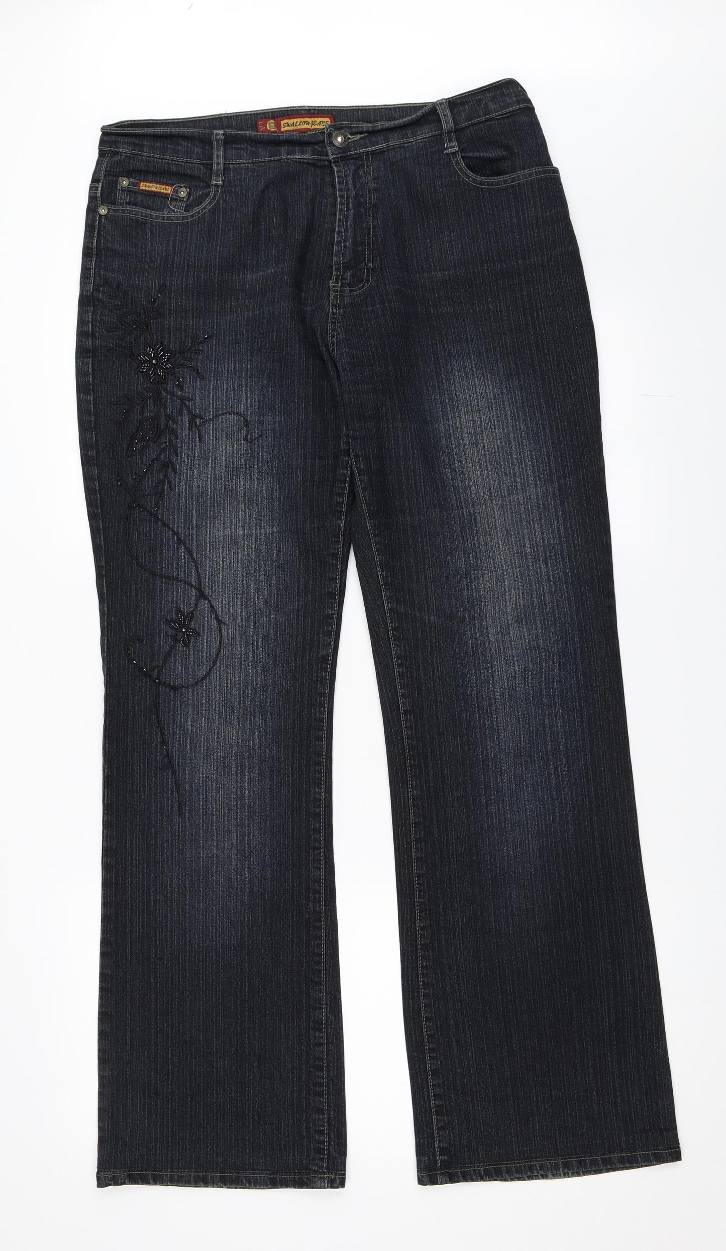 Swallow Womens Blue  Denim Bootcut Jeans Size 2XL L31 in