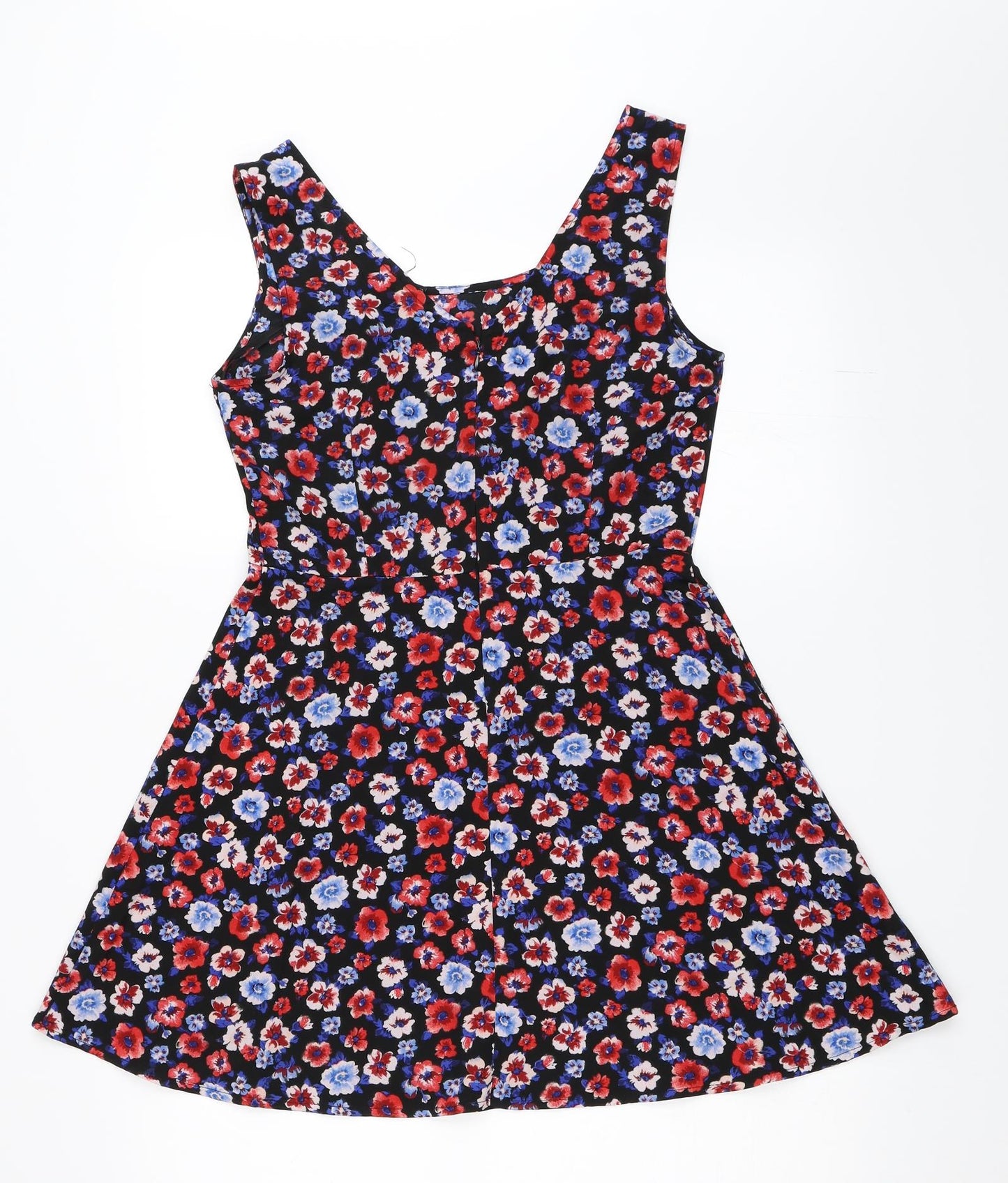 FOREVR 21 Womens Black Floral  Fit & Flare  Size M