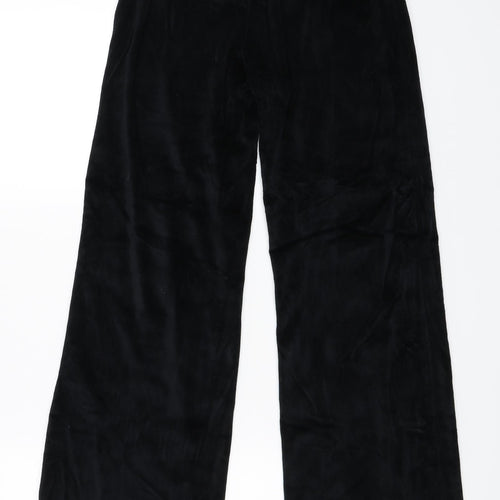 Primark Womens Black  Velour Sweatpants Trousers Size 8 L29 in