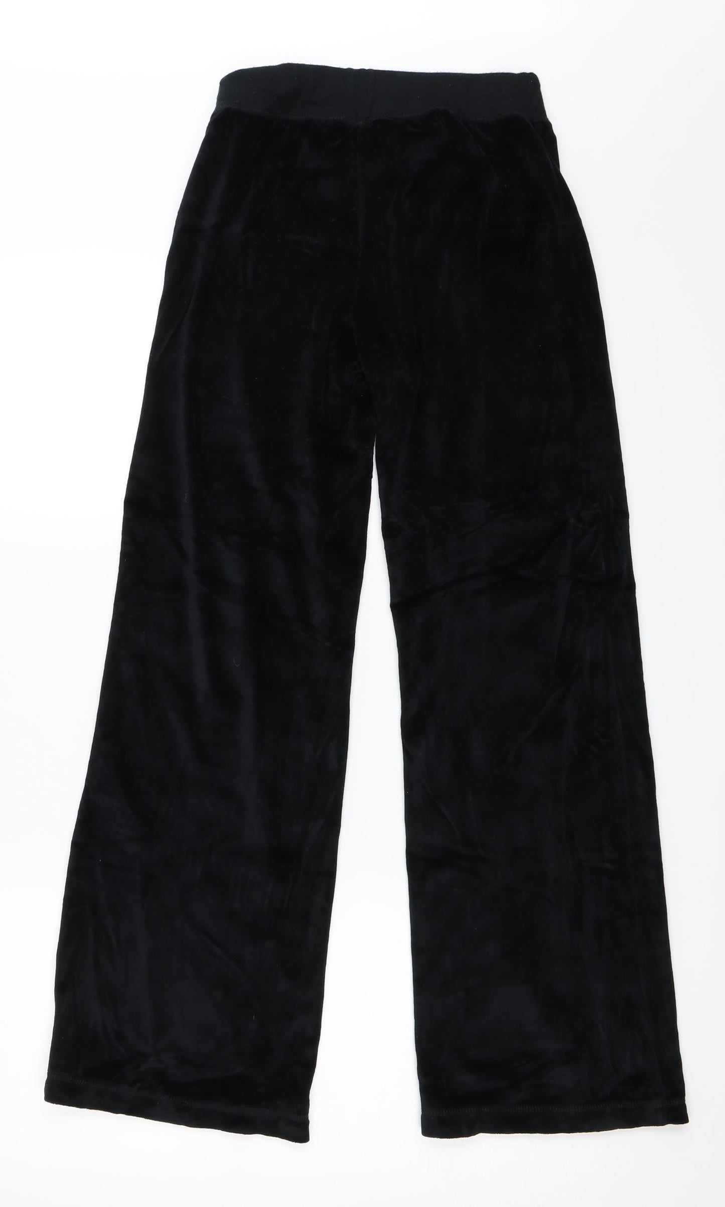 Primark Womens Black  Velour Sweatpants Trousers Size 8 L29 in