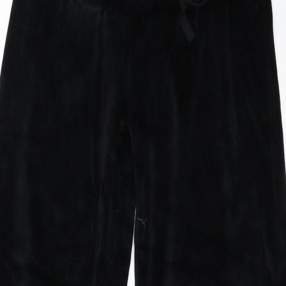 Primark Womens Black  Velour Sweatpants Trousers Size 8 L29 in