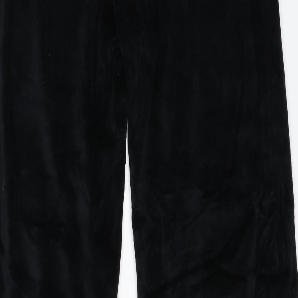 Primark Womens Black  Velour Sweatpants Trousers Size 8 L29 in