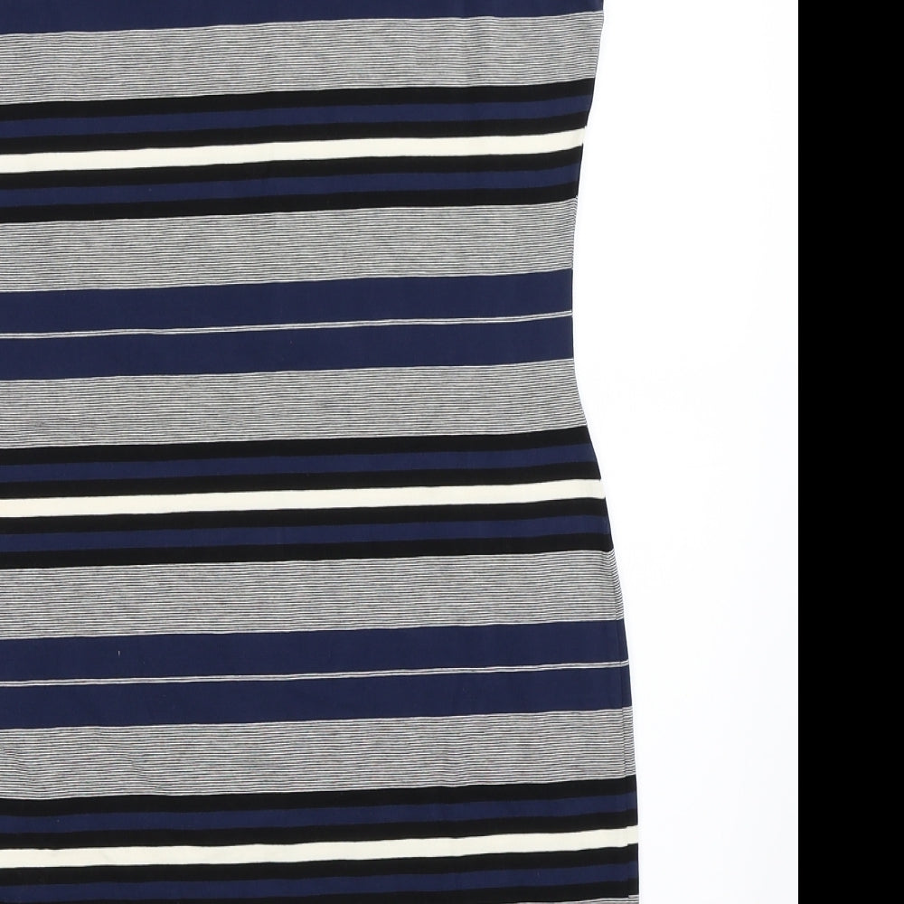 Miss Selfridge Womens Blue Striped  Bodycon  Size 14