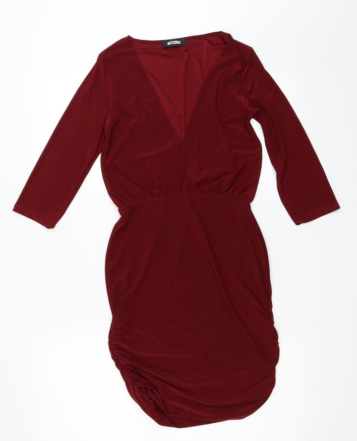 Missguided Womens Red   Bodycon  Size 8