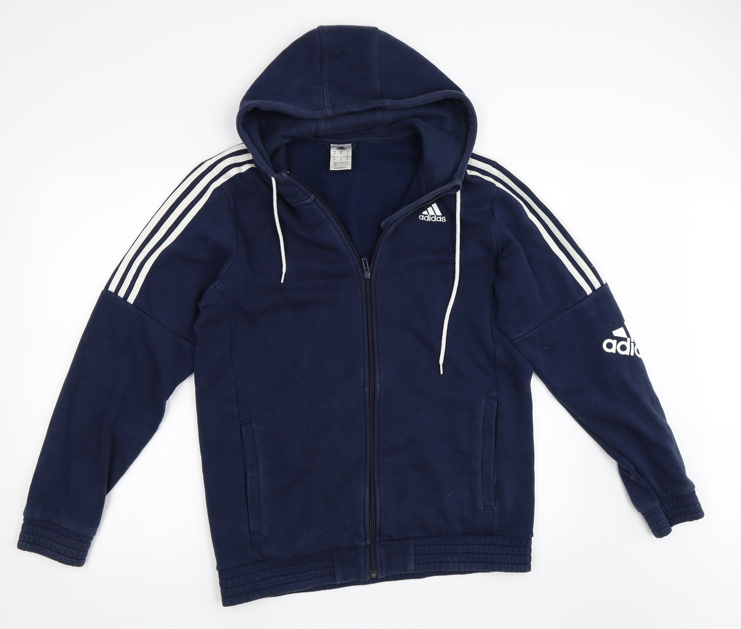 adidas Mens Blue   Full Zip Hoodie Size M