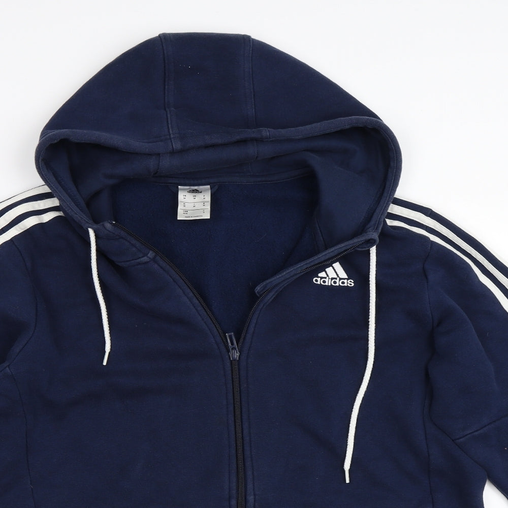 adidas Mens Blue   Full Zip Hoodie Size M