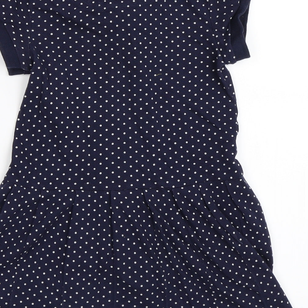 NEXT Girls Blue Polka Dot  Fit & Flare  Size 6 Years