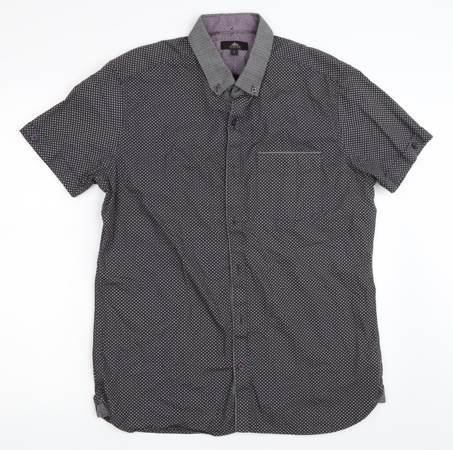 NEXT Mens Grey    Button-Up Size L