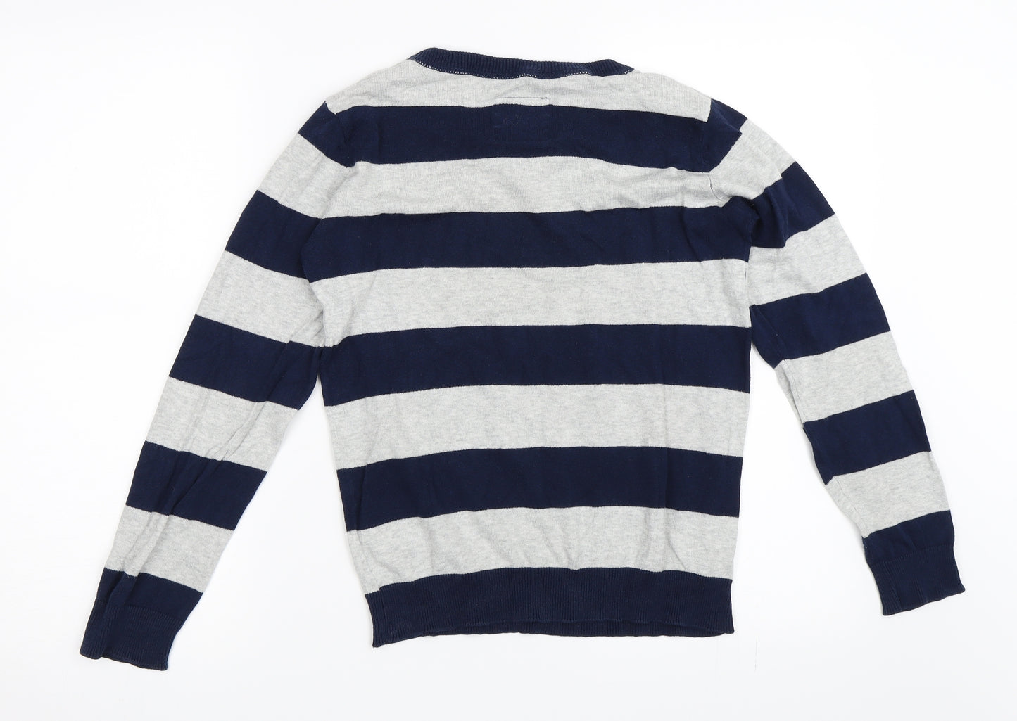 H&M Boys Blue Striped  Pullover Jumper Size 10-11 Years