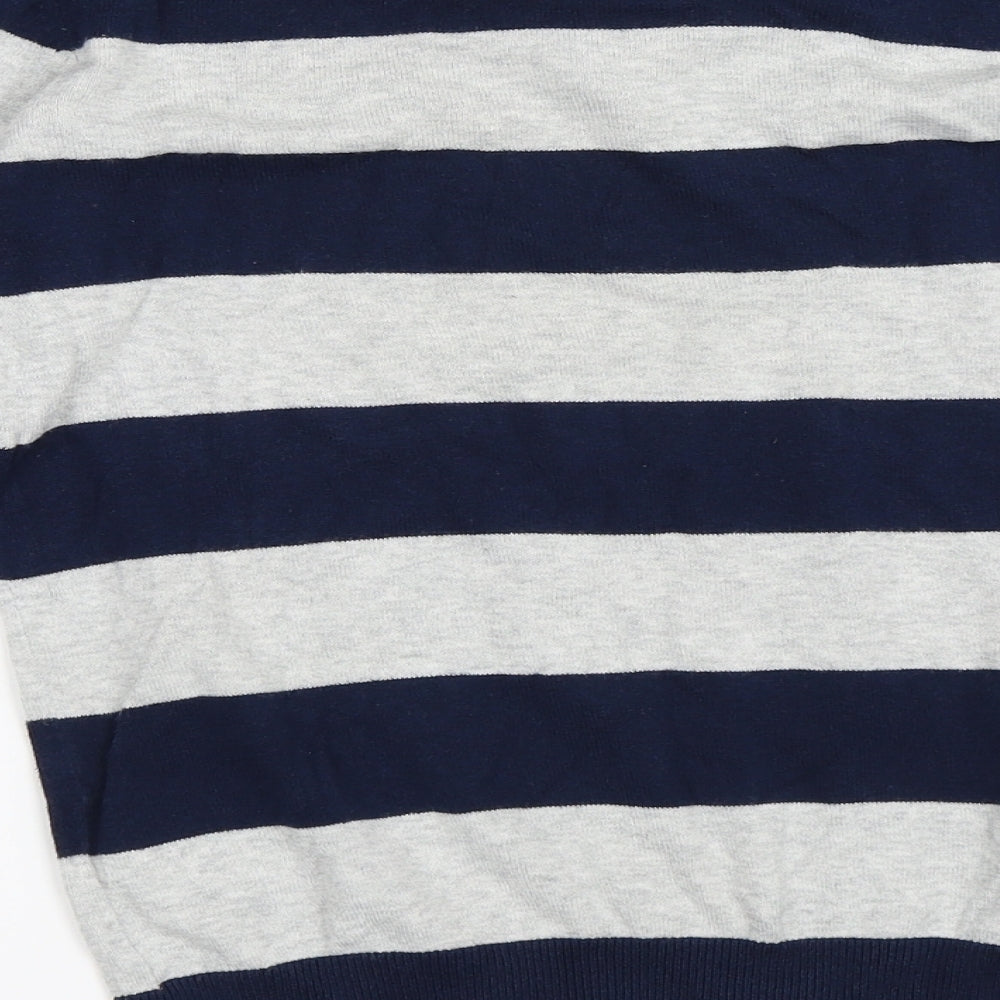 H&M Boys Blue Striped  Pullover Jumper Size 10-11 Years