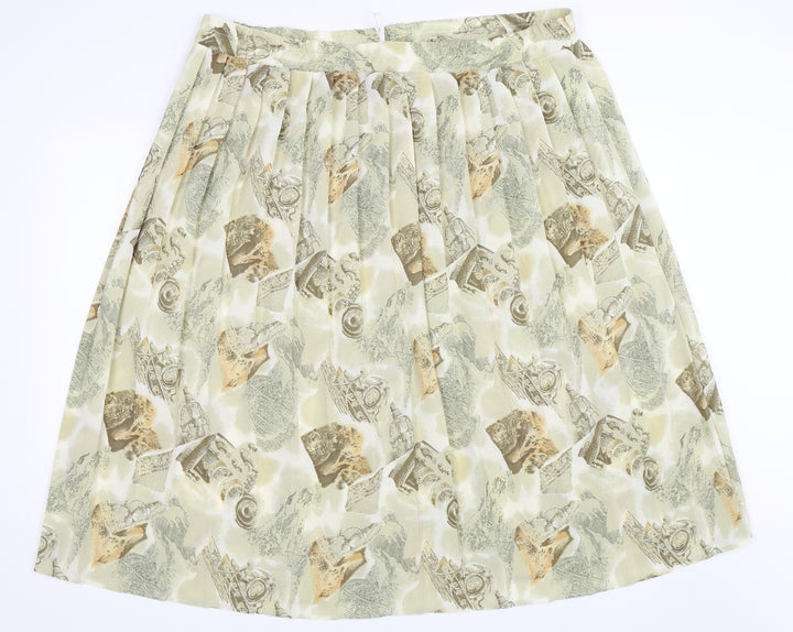 Preworn Womens Green   Flare Skirt Size XL