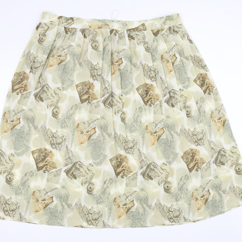 Preworn Womens Green   Flare Skirt Size XL