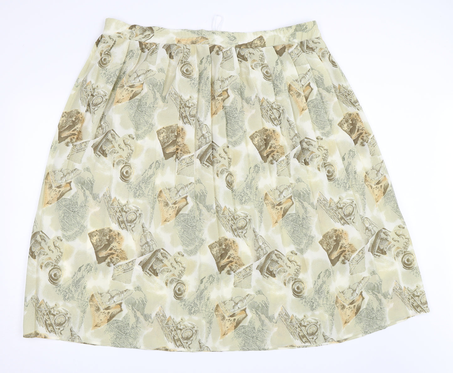 Preworn Womens Green   Flare Skirt Size XL
