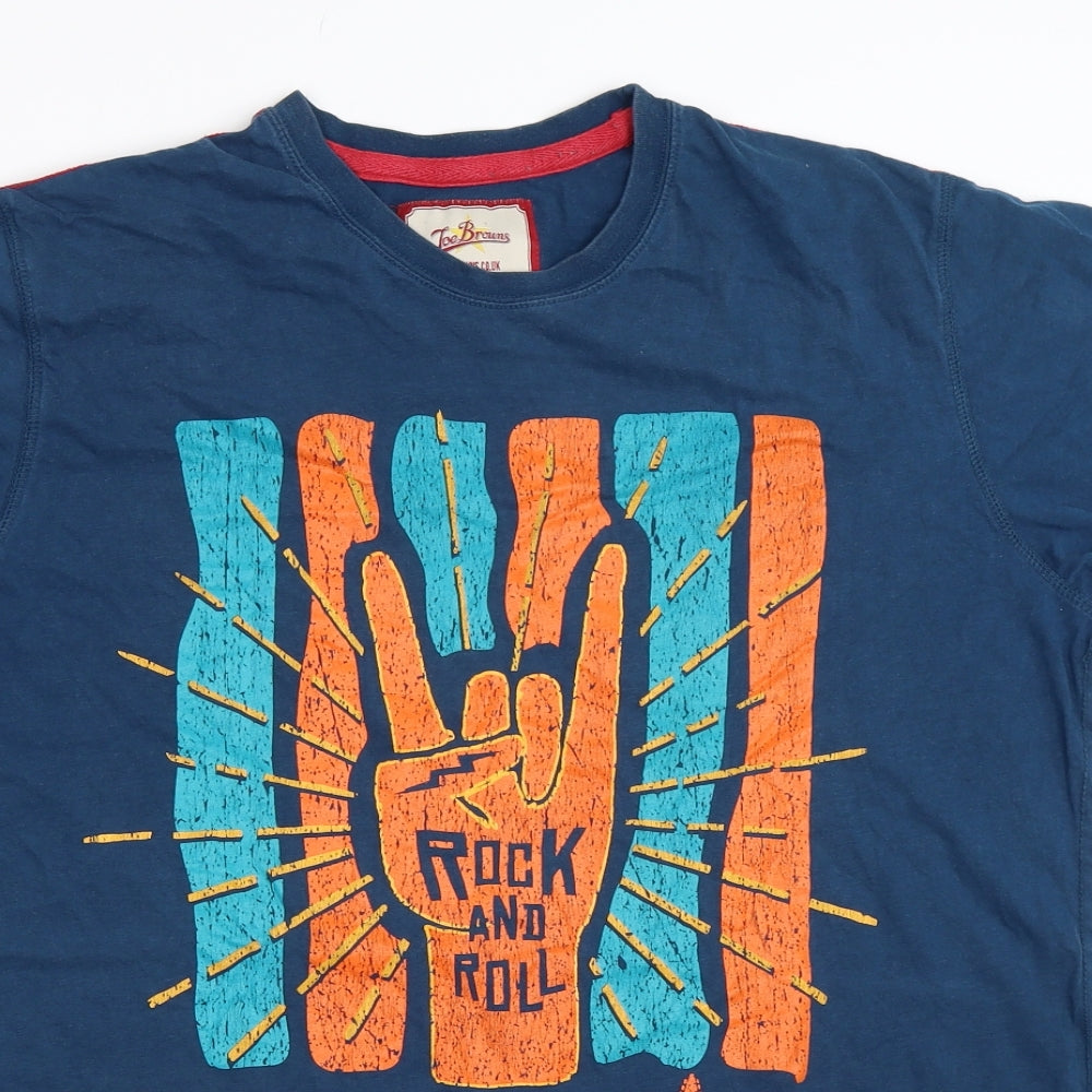 Joe Browns Mens Blue    T-Shirt Size L