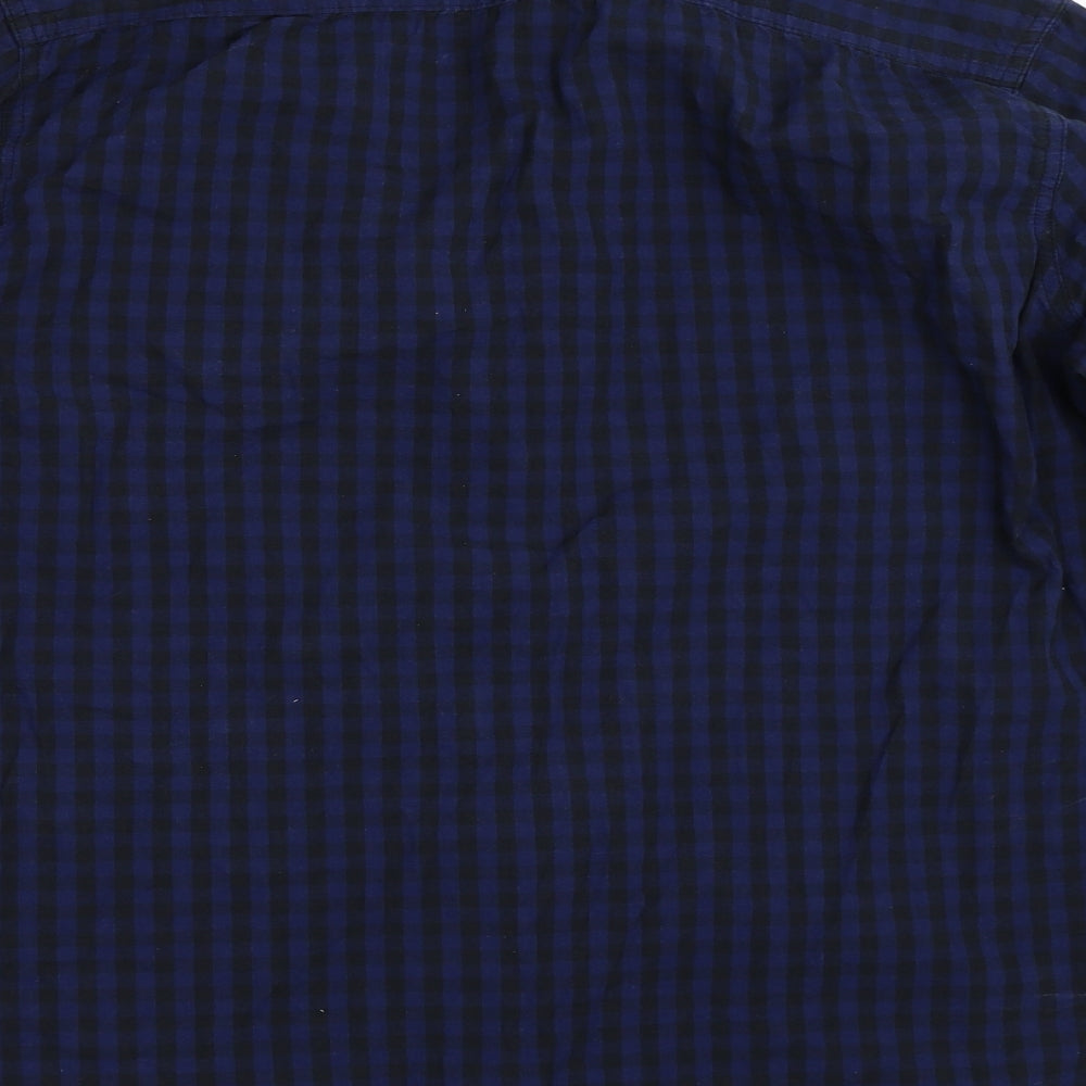 Industrialize Mens Blue Check   Button-Up Size L