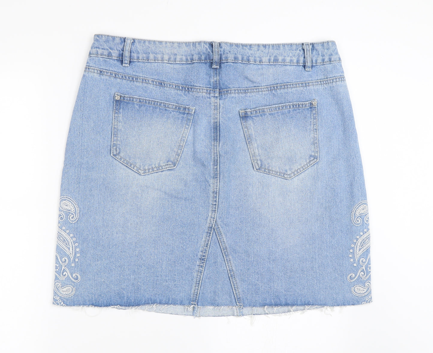 George Womens Blue  Denim Mini Skirt Size 16