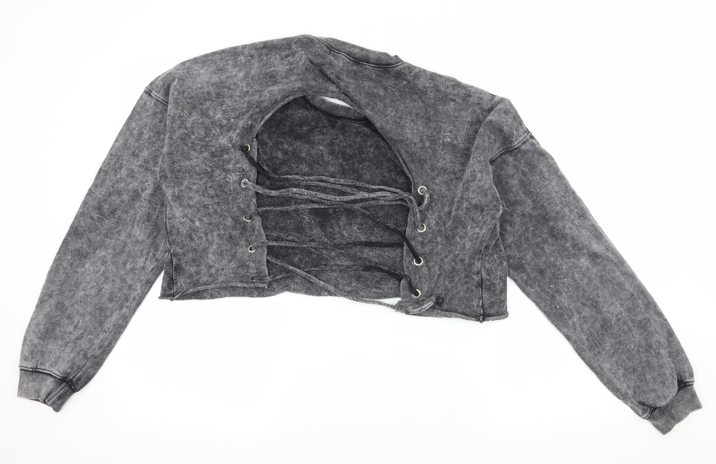 Missguided Womens Grey  Jersey Pullover Sweatshirt Size 8  - Eagle
