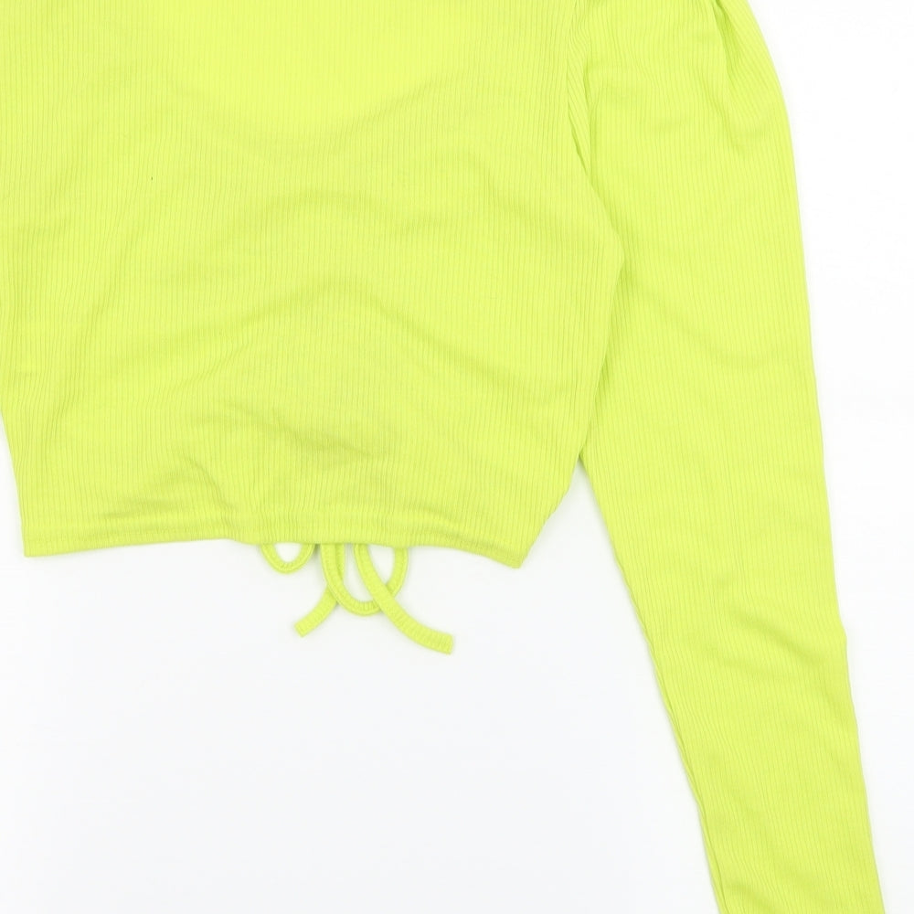 PRETTYLITTLETHING Womens Green  Jersey Basic T-Shirt Size 8