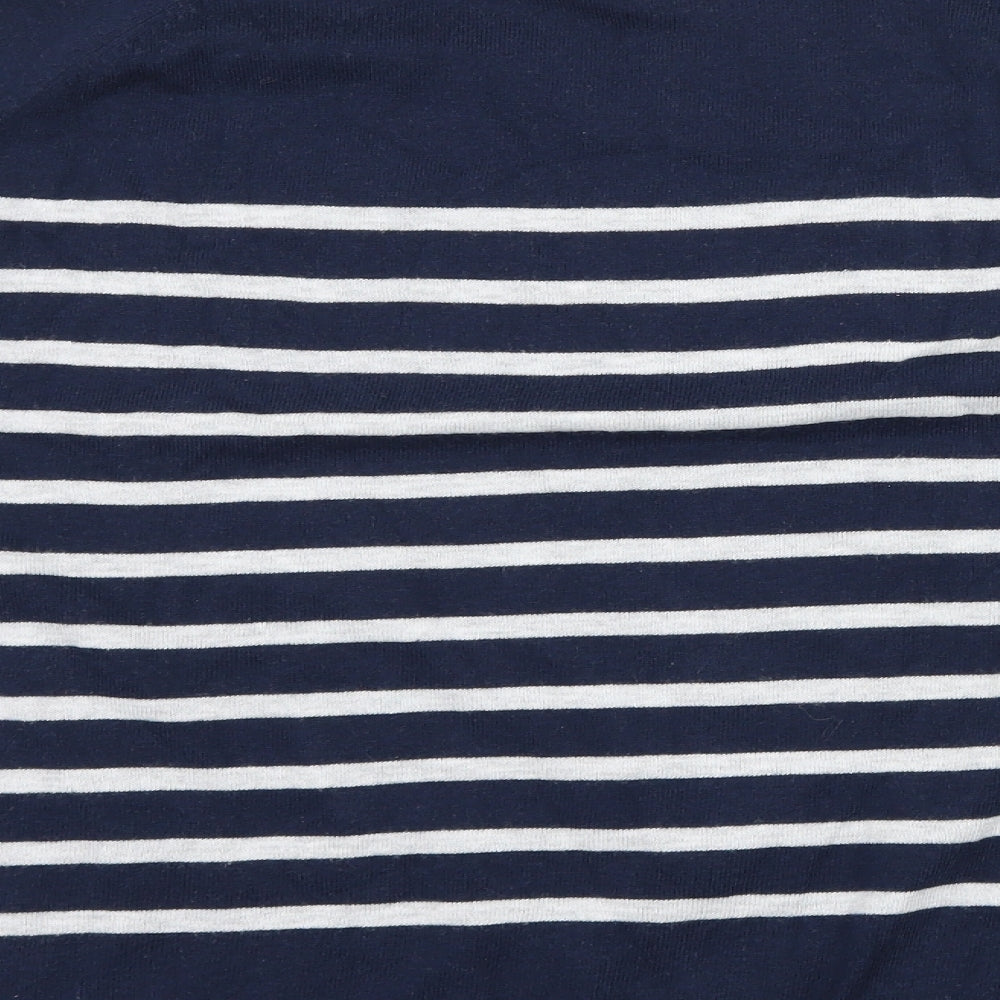 Marks and Spencer Womens Blue Striped Knit Pullover Jumper Size M