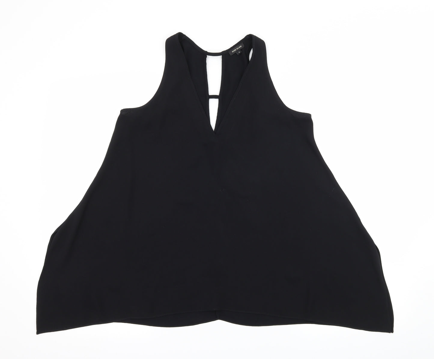 River Island Womens Black   Camisole Tank Size 8  - Cut out back