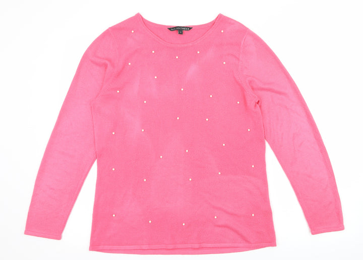 Bonmarché Womens Pink  Knit Pullover Jumper Size 14