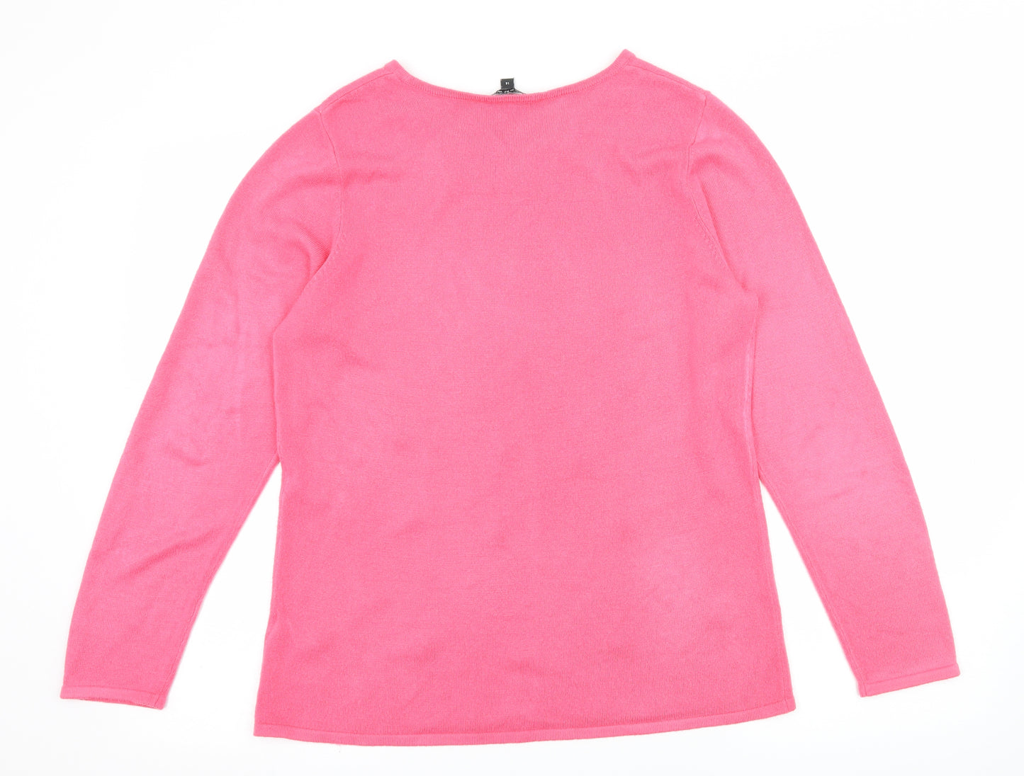Bonmarché Womens Pink  Knit Pullover Jumper Size 14