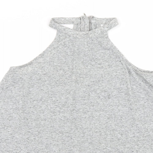 New Look Womens Grey  Jersey Basic Tank Size 6