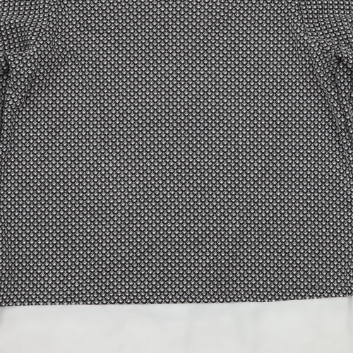 Dorothy Perkins Womens Black Geometric Jersey Basic Blouse Size 8