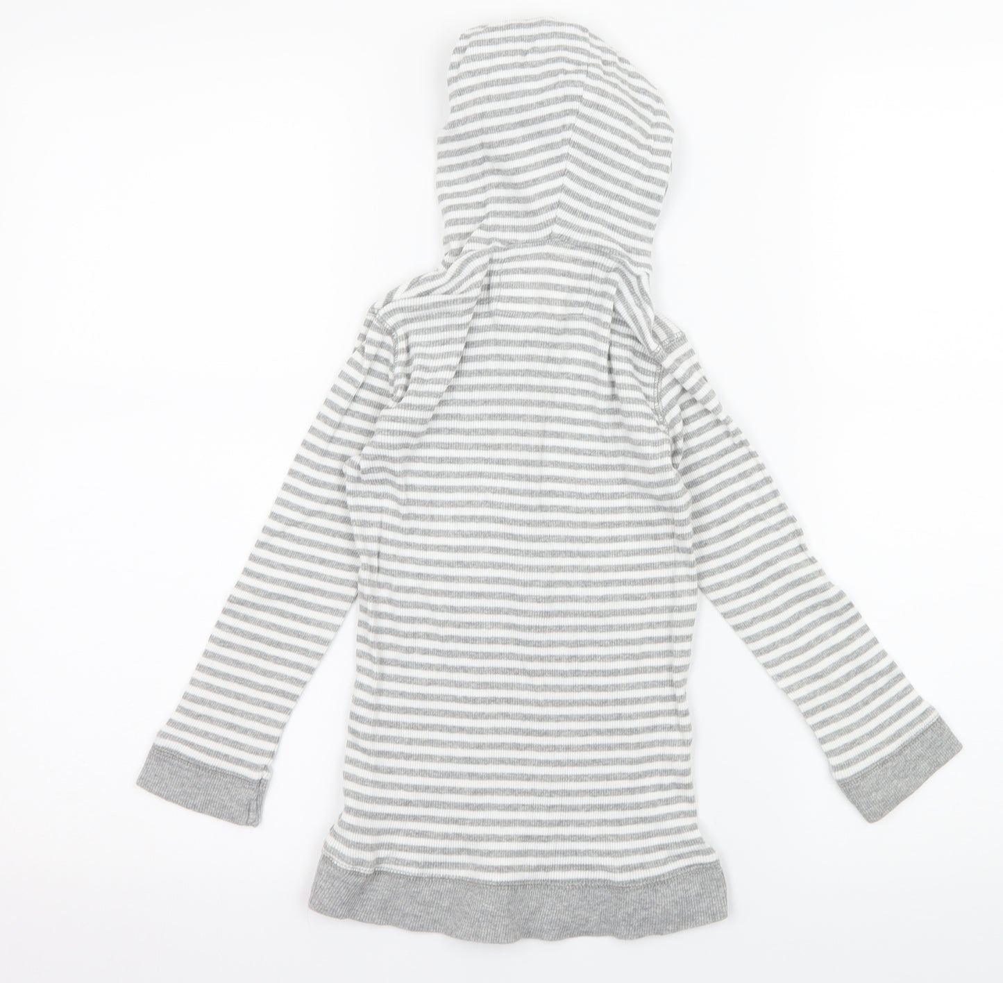 Cherokee Girls Grey Striped Jersey Basic T-Shirt Size 9-10 Years