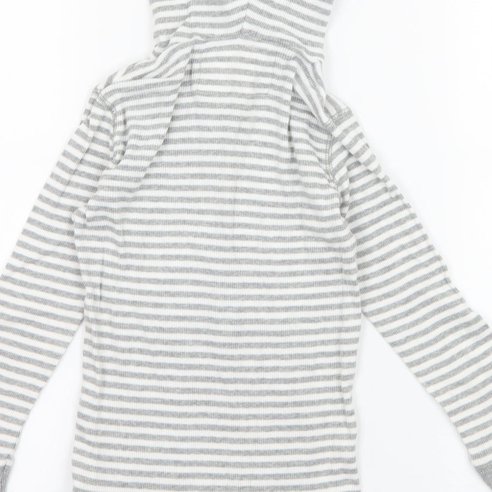 Cherokee Girls Grey Striped Jersey Basic T-Shirt Size 9-10 Years