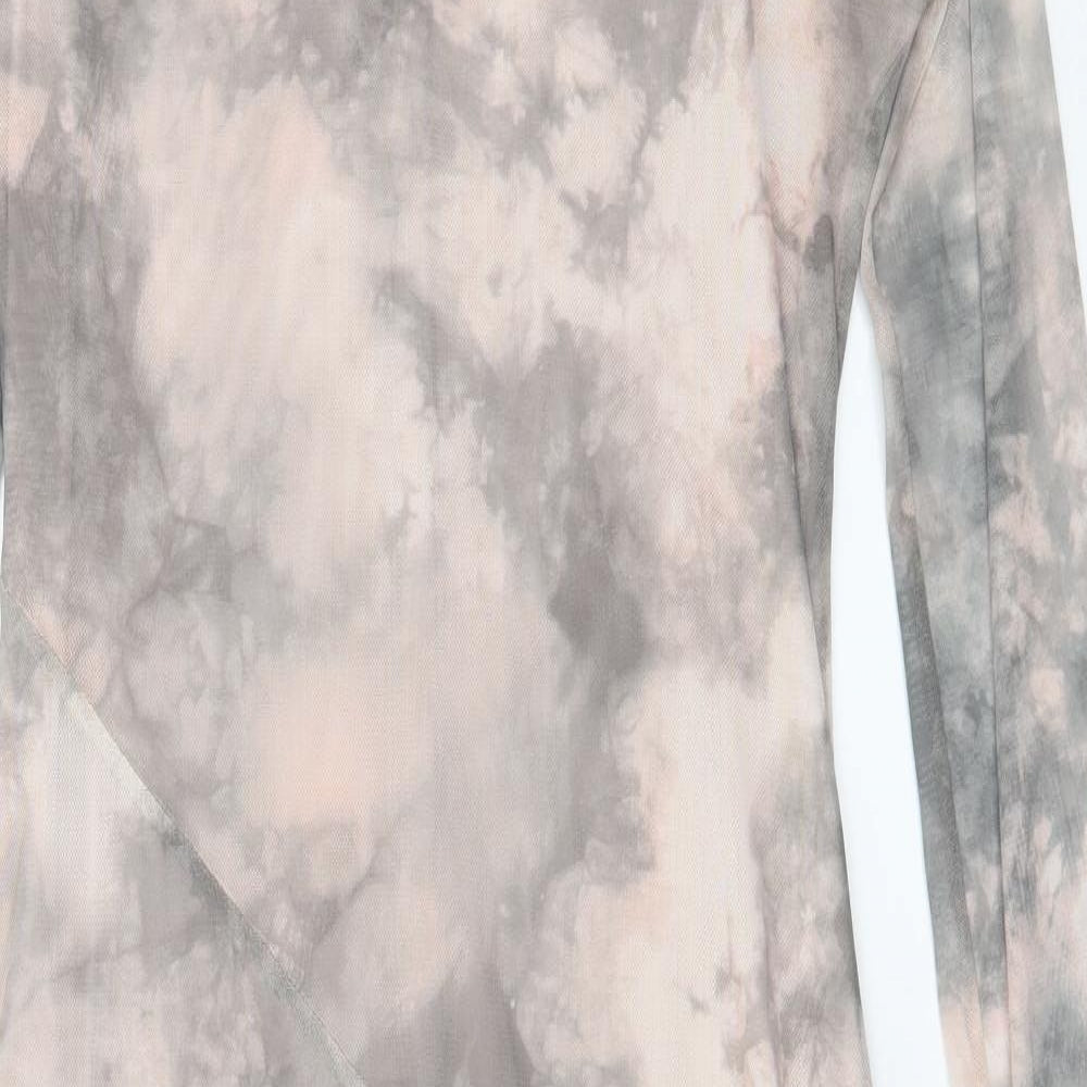 Primark Womens Pink Geometric Mesh T-Shirt Dress  Size 12  - Tie dye