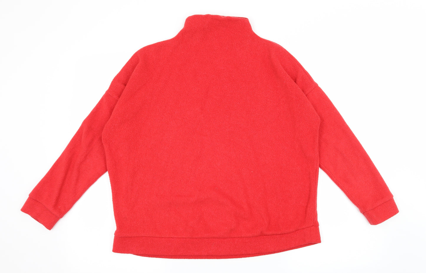 New Look Womens Red  Fleece Pullover Sweatshirt Size S
