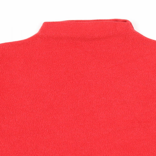 New Look Womens Red  Fleece Pullover Sweatshirt Size S
