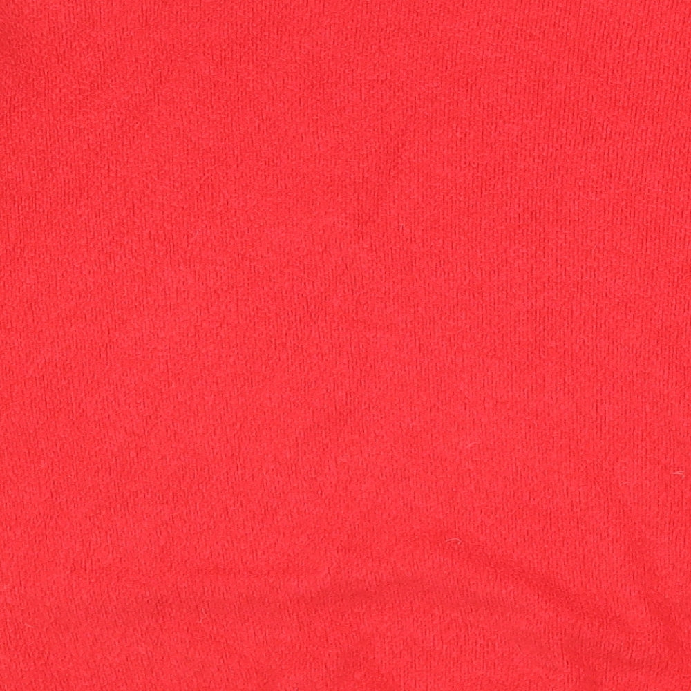 New Look Womens Red  Fleece Pullover Sweatshirt Size S