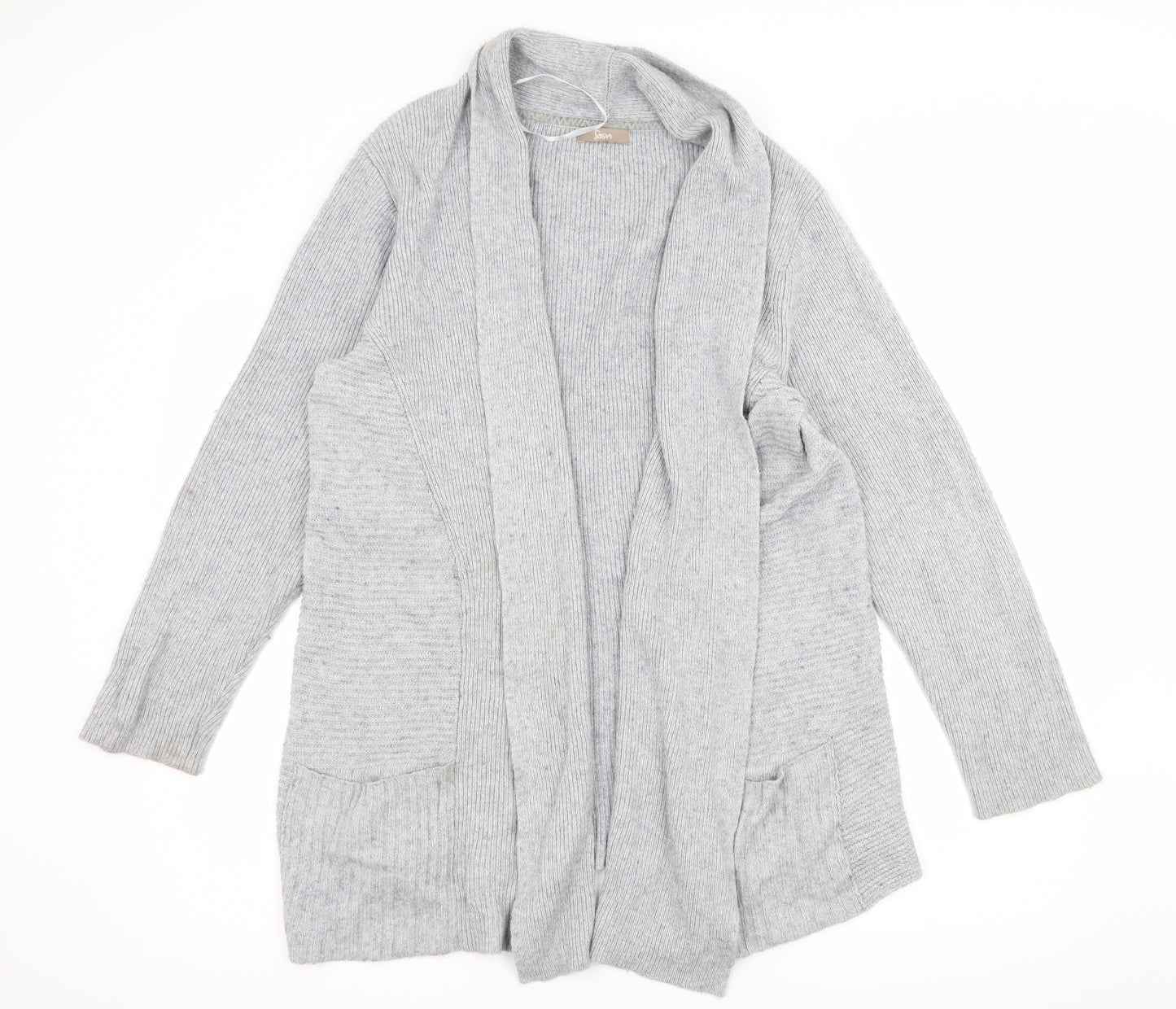 Soon Womens Grey  Knit Cardigan Jumper Size 18