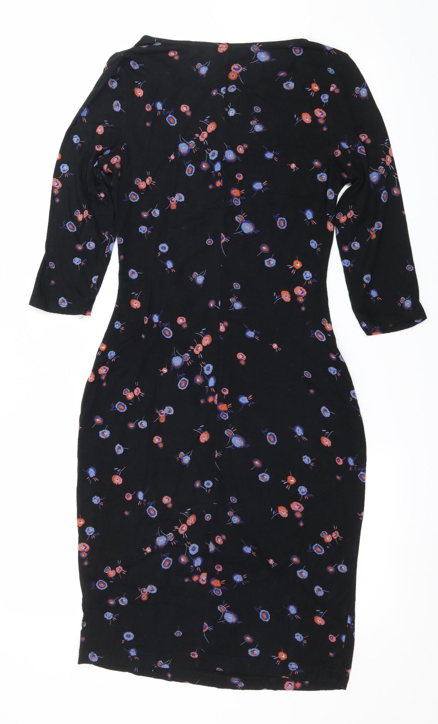 Billie & Blossom Womens Black Floral Jersey Bodycon  Size 8