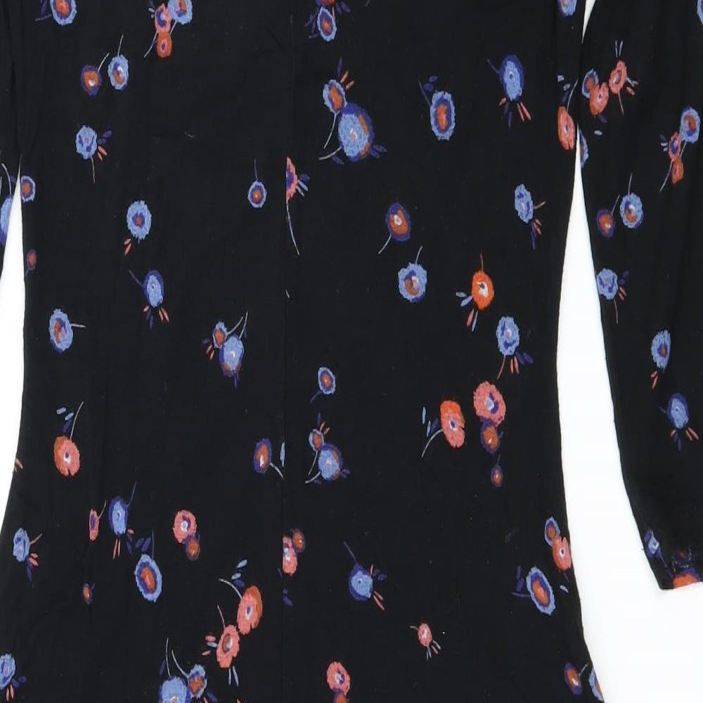 Billie & Blossom Womens Black Floral Jersey Bodycon  Size 8