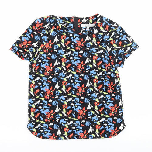 Marks and Spencer Girls Black Geometric  Basic T-Shirt Size 9-10 Years