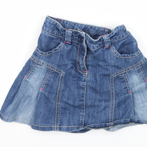 NEXT Girls Blue  Denim Flare Skirt Size 7 Years
