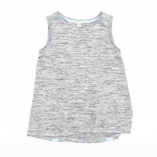 RElfex  Girls Grey  Jersey Basic T-Shirt Size 7-8 Years