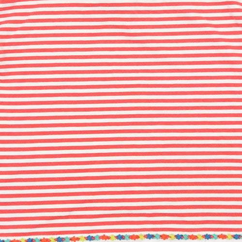 Johnnie B Girls Red Striped Jersey Basic T-Shirt Size 11-12 Years