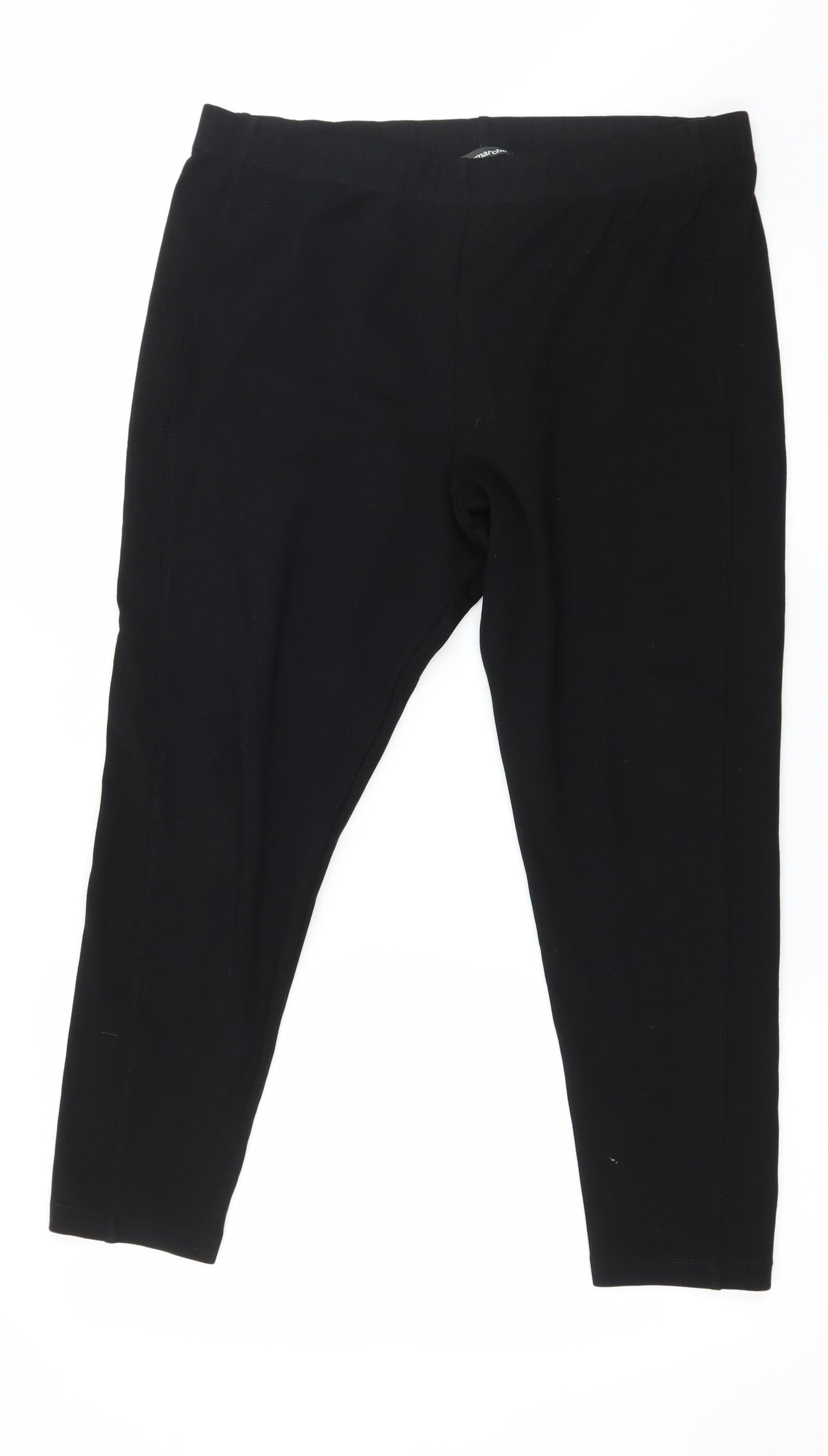 Bonmarché Womens Black  Jersey Capri Leggings Size 16 L25 in