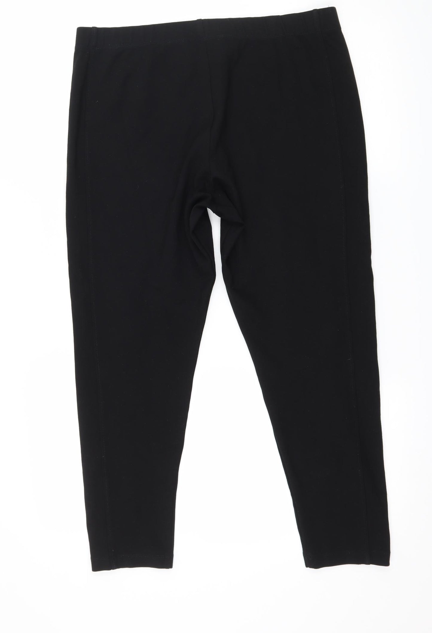 Bonmarché Womens Black  Jersey Capri Leggings Size 16 L25 in