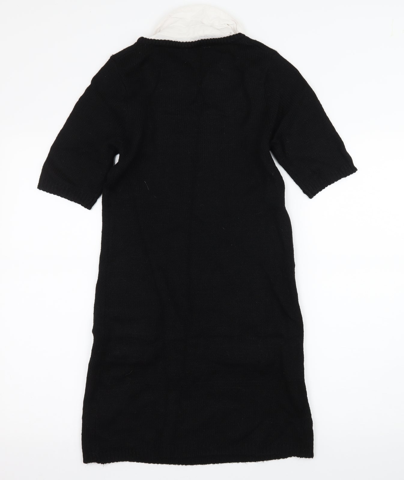 Peacocks Womens Black  Knit Jumper Dress  Size 8