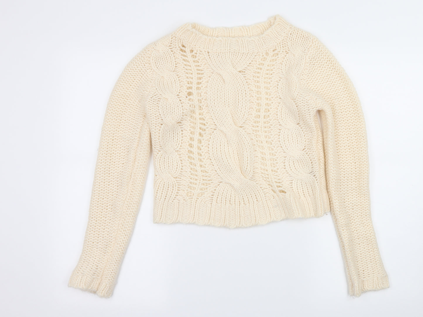 New Look Womens Ivory  Knit Pullover Jumper Size 10