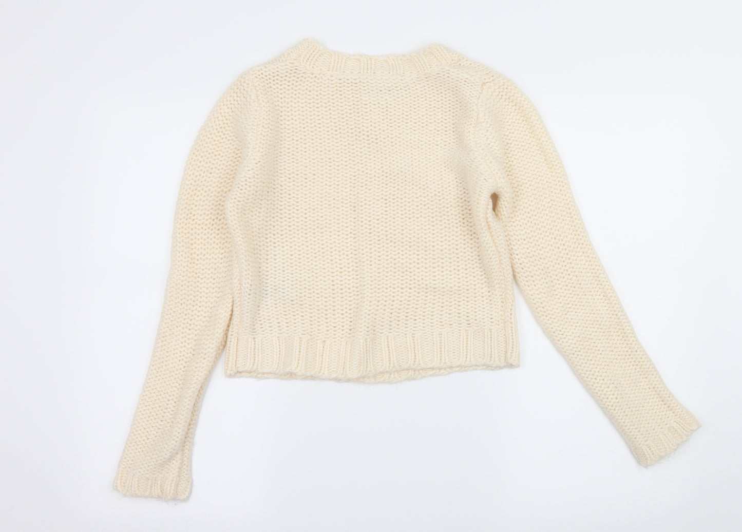 New Look Womens Ivory  Knit Pullover Jumper Size 10