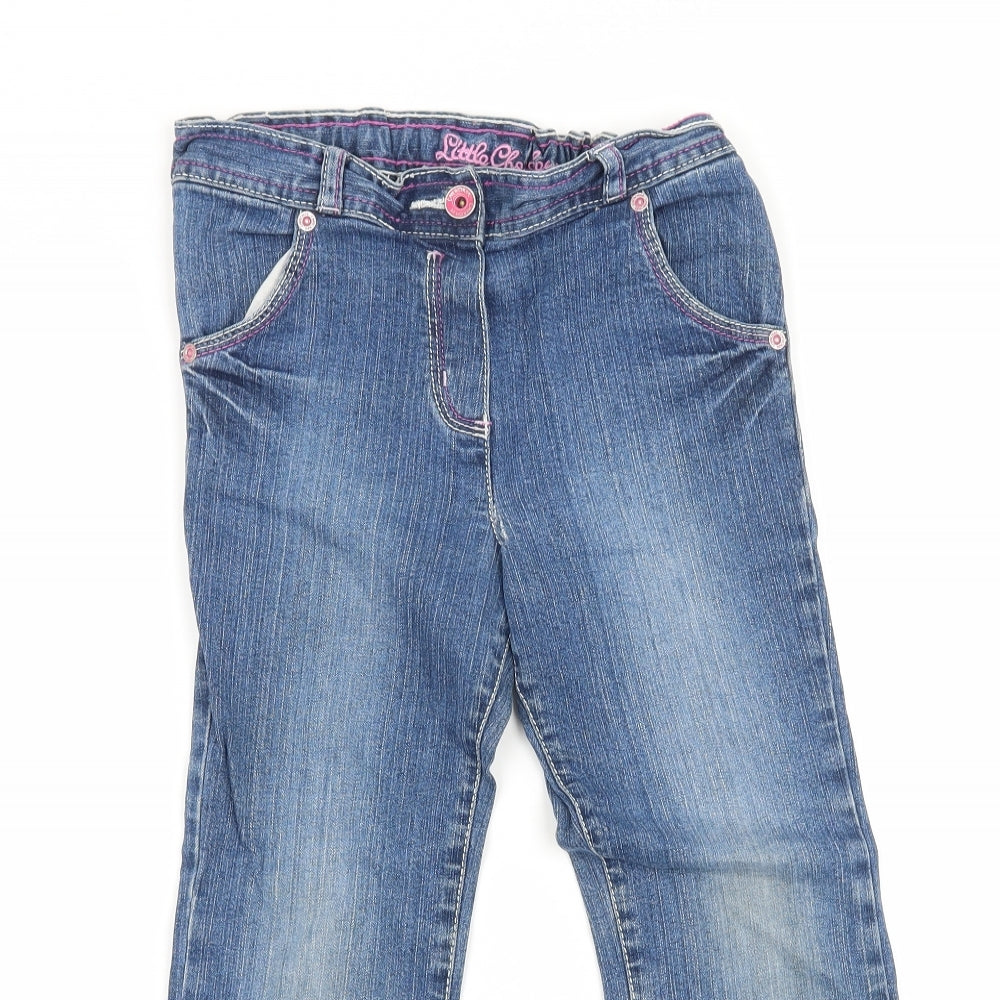 George Girls Blue  Denim Bootcut Jeans Size 5-6 Years