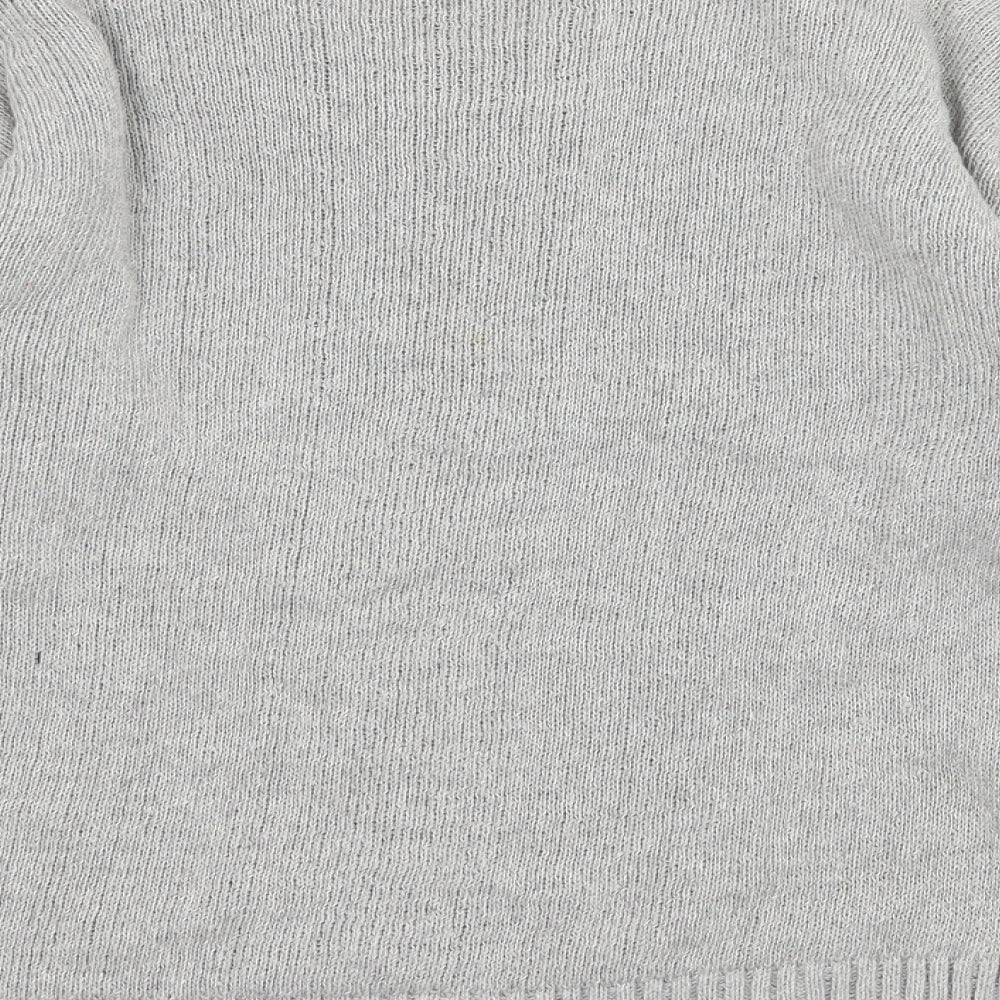 Q-10 collection Womens Grey  Knit Pullover Jumper Size S  - Rudolph Christmas