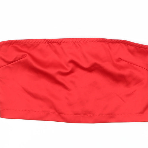 Missguided Womens Red  Satin Basic Tank Size 10